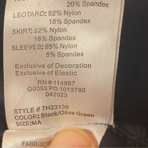 Revolution Tenth House dance costume ORBIT | BLACK/OLIVE GREEN TH23138 MA adult - Picture 11 of 13